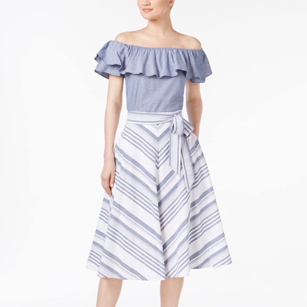Jessica Howard Chambray Skirt Set